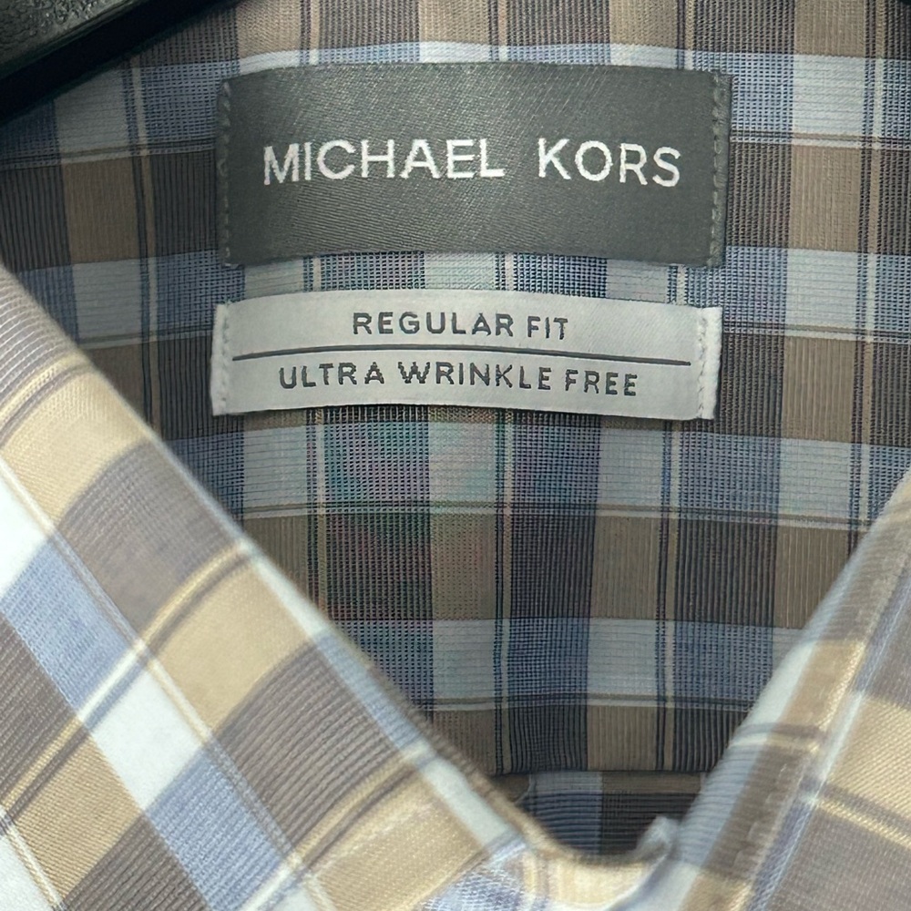 Michael Kors Plaid Shirt - Blue and Tan